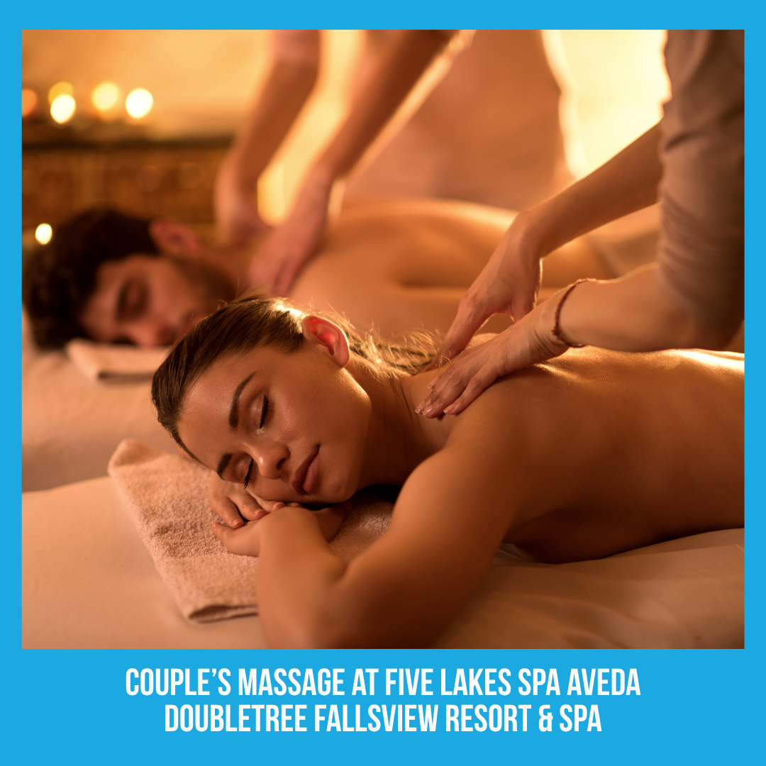couple’s massage at Five Lakes Spa AVEDA